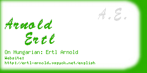 arnold ertl business card